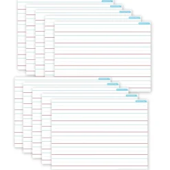 Dry Erase*Ashley Productions® Smart Poly® PosterMat Pals® Space Savers Handwriting, 1" Ruling, 13" x 9.5", Pack of 10 (ASH97001)