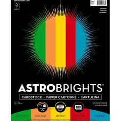 Card Stock*Astrobrights 65 lb. Cardstock Paper, 8.5" x 11", Primary Assortment, 100 Sheets/Ream (91646)