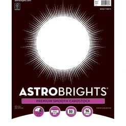 Card Stock*Astrobrights 65 lb. Cardstock, 8.5" x 11", White, 80 Sheets/Pack (91643)