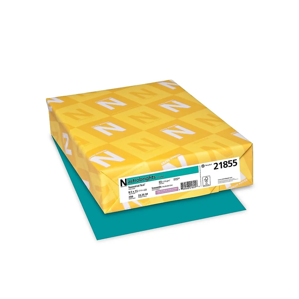 Card Stock*Astrobrights 65 lb. Cardstock Paper, 8.5" x 11", Terrestrial Teal, 250 Sheets/Pack (21855)