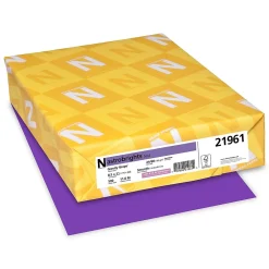Multipurpose Paper*Astrobrights 8.5" x 11", Colored Paper, 24 lbs., , 500 Sheets/Ream (21961) Gravity Grape