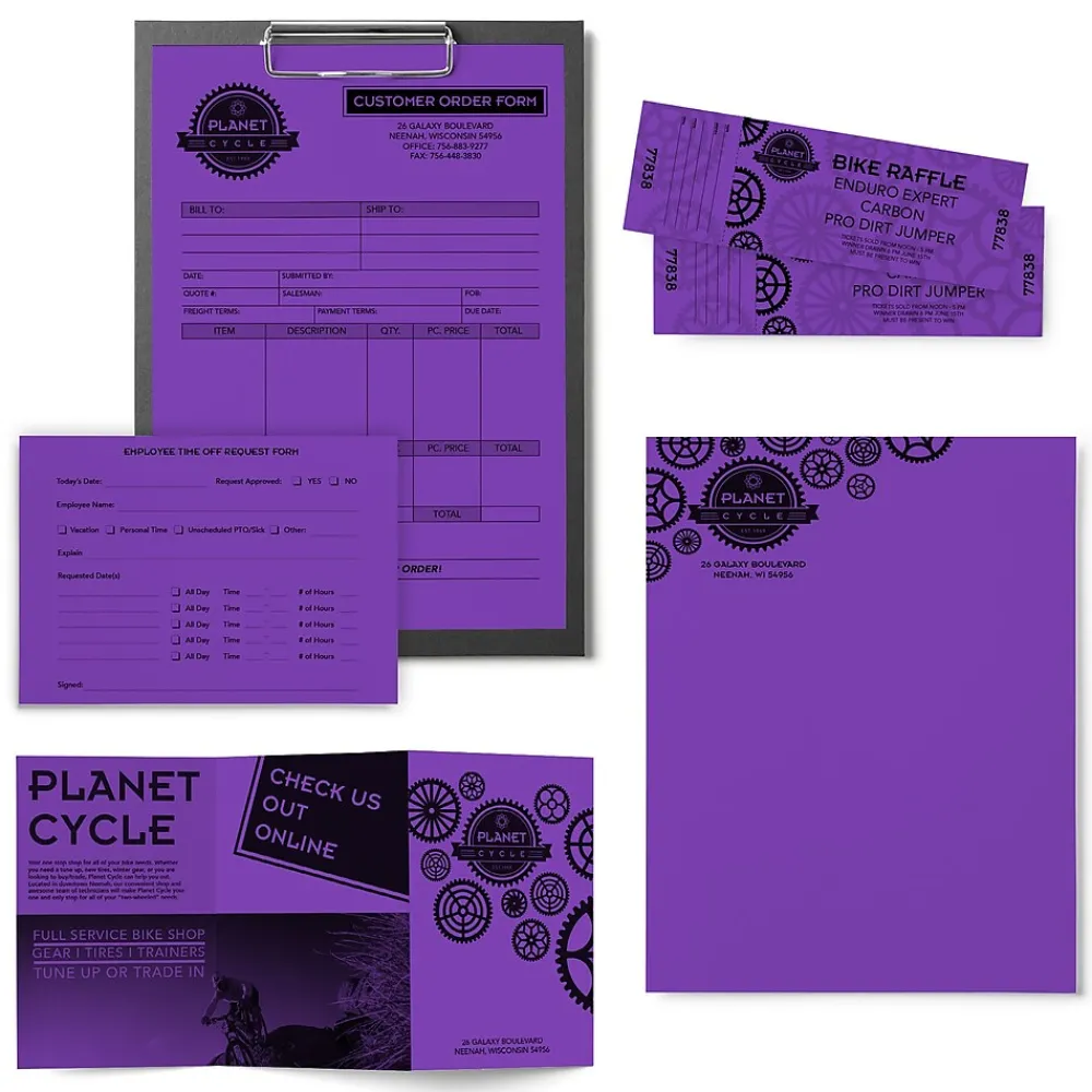 Multipurpose Paper*Astrobrights 8.5" x 11", Colored Paper, 24 lbs., , 500 Sheets/Ream (21961) Gravity Grape