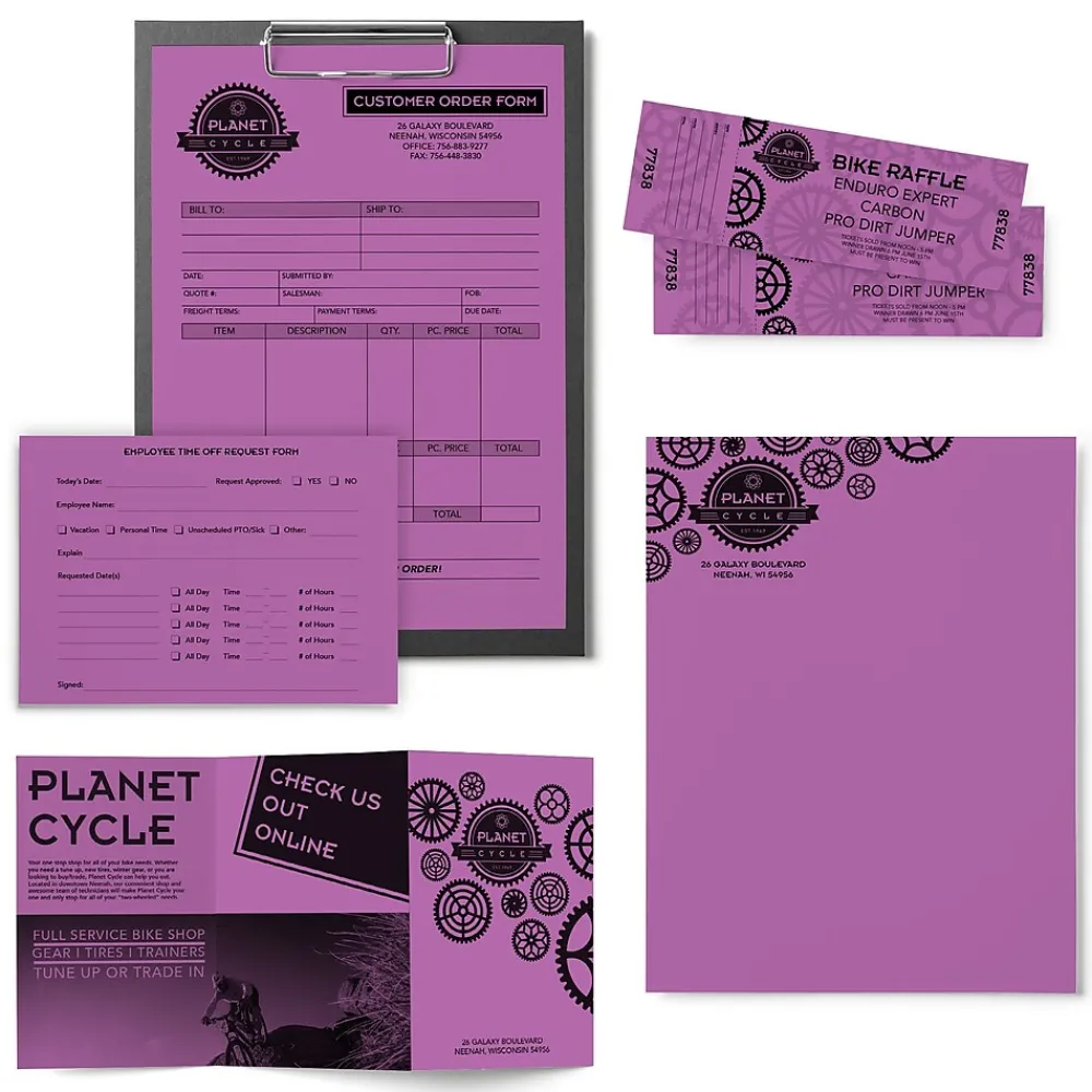 Multipurpose Paper*Astrobrights Colored Paper, 24 lbs., 8.5" x 11", , 500 Sheets/Ream (22671) Planetary Purple