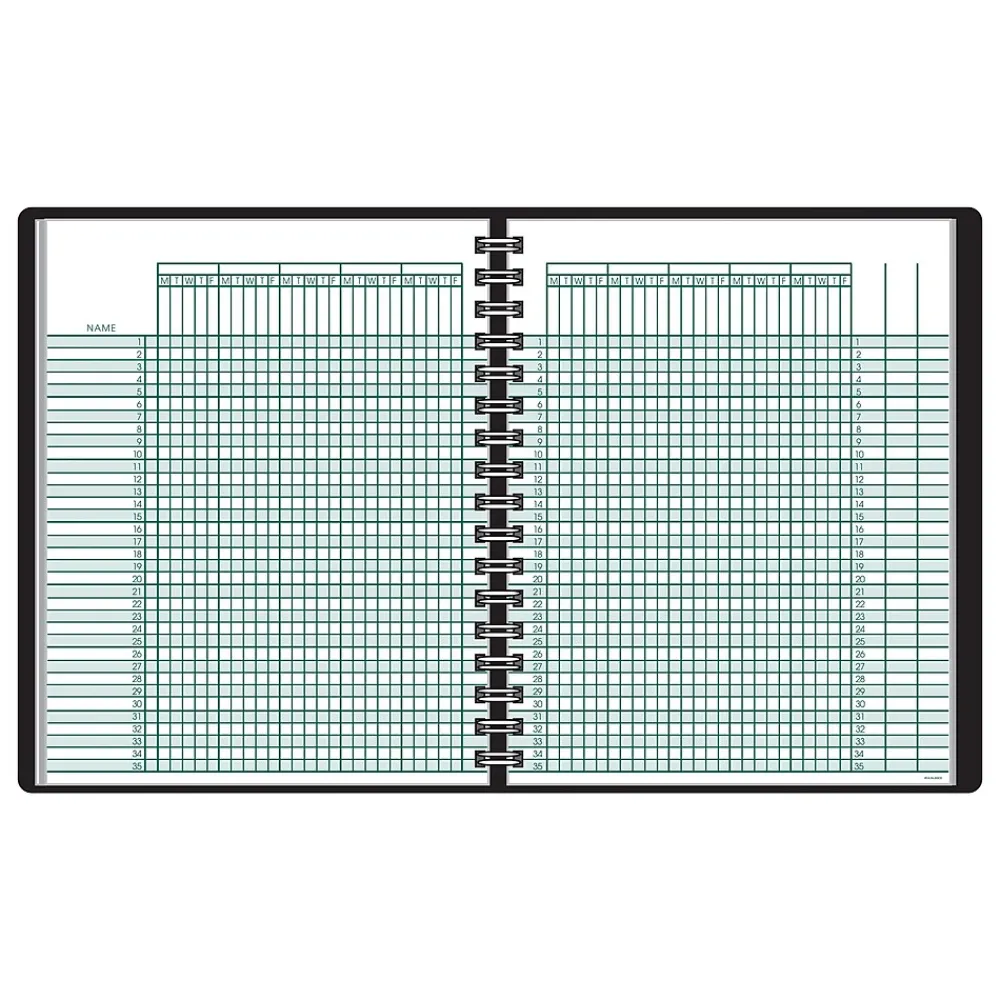 Accounting & Record Journals*AT-A-GLANCE Academic Class Record Book, Undated, 8-1/4" x 10-7/8", Black (80-150-05)