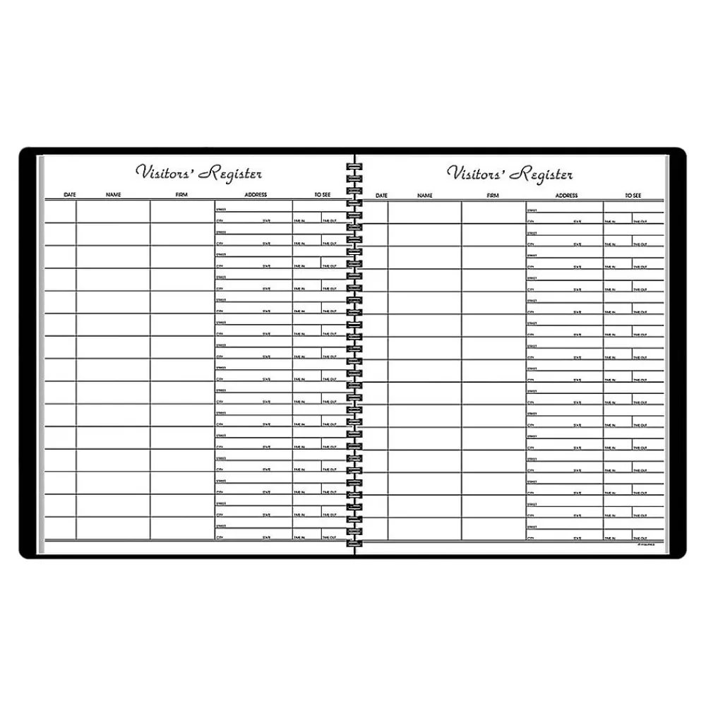 Accounting & Record Journals*AT-A-GLANCE Wirebound Visitor Book, 8.5" x 11", Black (80580 05)