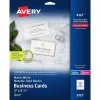 Business Cards*Avery Business Cards, 2" x 3 1/2", White/Gold, 10 Cards/Sheet, 10 Sheets/Pack, 100 Cards/Pack (3327)