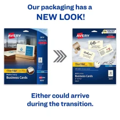 Business Cards*Avery Clean Edge Business Cards, 3.5" x 2", Matte Ivory, 200/Pack (8876)