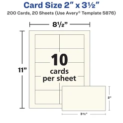 Business Cards*Avery Clean Edge Business Cards, 3.5