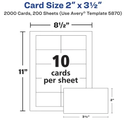 Business Cards*Avery Clean Edge Business Cards, 2