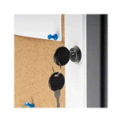 Bulletin*Azar Cork Enclosed Bulletin Board, Aluminum Frame, 29.72