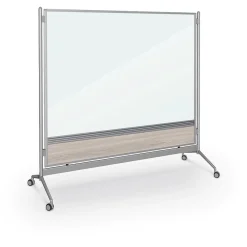 Dry Erase*Balt D.O.C. Glass Room Divider, Silver Aluminum Frame, 58" x 69.6" (8201G-8201)