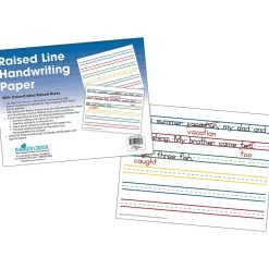 Classroom Paper*Barker Creek 8.5" x 11" Raised Line Handwriting Paper, 50 Sheets/Pack (5503)