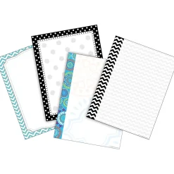 Classroom Paper*Barker Creek Chevron & Dots Computer Paper, 8.5" x 11", 50 sheets EA of four designs, 200 sheets/Set