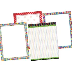 Classroom Paper*Barker Creek In the Groove Computer Paper, 8.5" x 11", 50 sheets EA of four designs, 200 sheets/Set