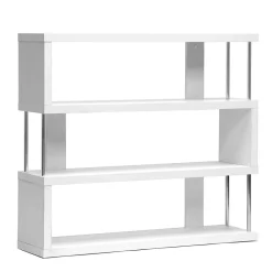 Bookcases*Baxton Studio Barnes 43.38'' W x 11.5'' D Bookshelf, White (4833-STPL)