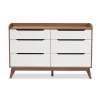 Storage Cabinets*Baxton Studio Brighton 37" High 6-Drawer Chest, White (2633-7496-STPL)