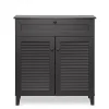 Storage Cabinets*Baxton Studio Calvin 30.75'' W x 14.63'' D Storage Cabinet, Dark Brown (5305-STPL)