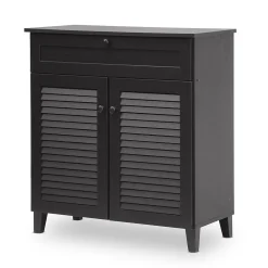 Storage Cabinets*Baxton Studio Calvin 30.75'' W x 14.63'' D Storage Cabinet, Dark Brown (5305-STPL)