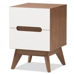 Storage Cabinets*Baxton Studio Calypso 23" High Nightstand, White (2633-7504-STPL)