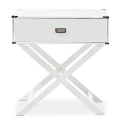 Storage Cabinets*Baxton Studio Curtice 28" High Nightstand, White (2633-7629-STPL)