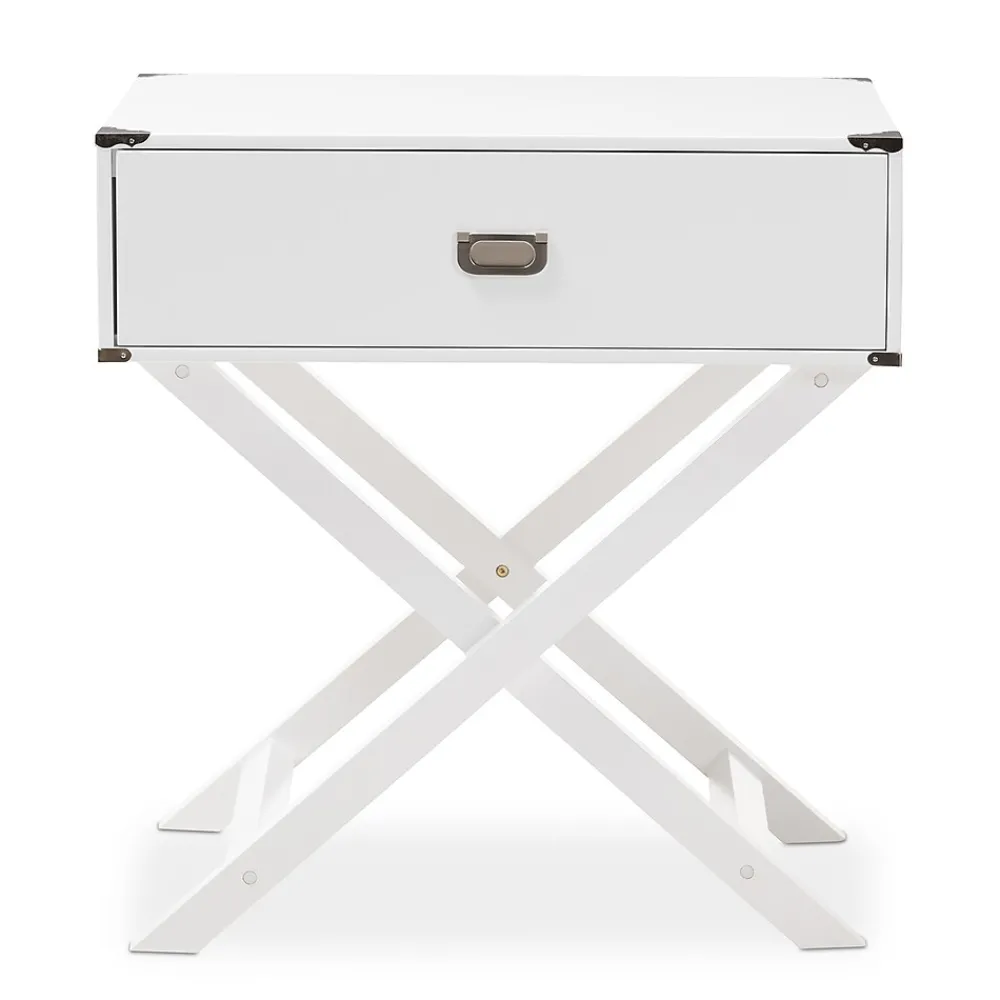 Storage Cabinets*Baxton Studio Curtice 28" High Nightstand, White (2633-7629-STPL)