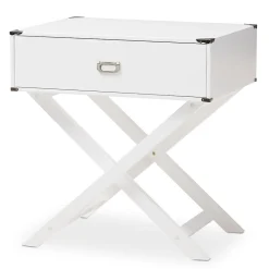 Storage Cabinets*Baxton Studio Curtice 28" High Nightstand, White (2633-7629-STPL)