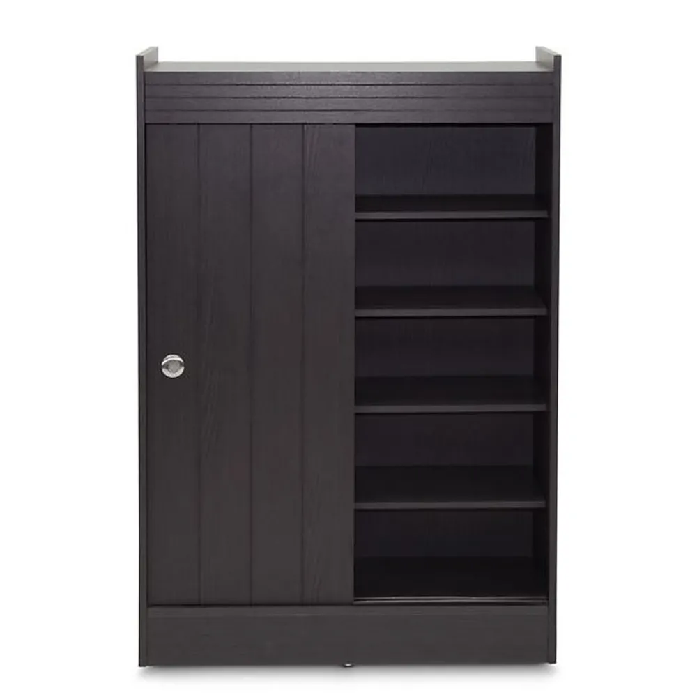 Storage Cabinets*Baxton Studio Francois 45" High Wood Shoe-Rack Cabinet with Four Shelves, Espresso (2633-5377-STPL)