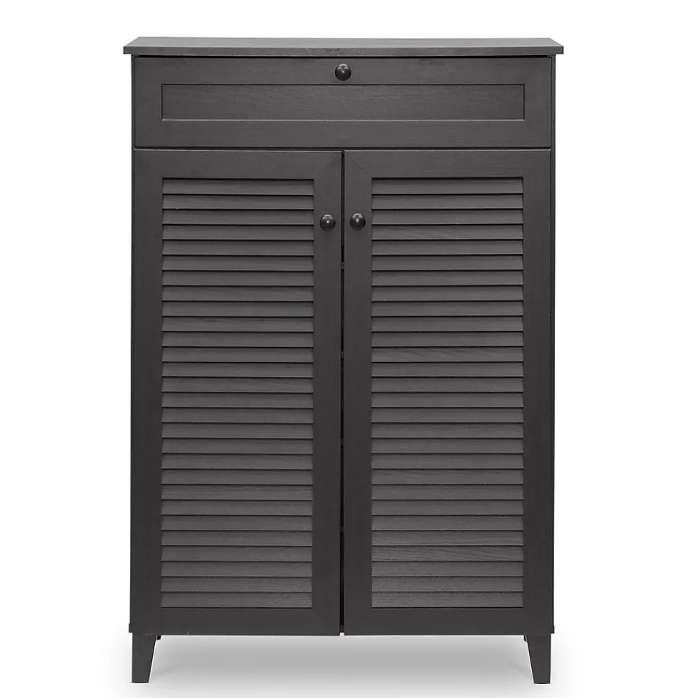 Storage Cabinets*Baxton Studio Harding 30.75'' W x 14.63'' D Storage Cabinet, Dark Brown (5306-STPL)