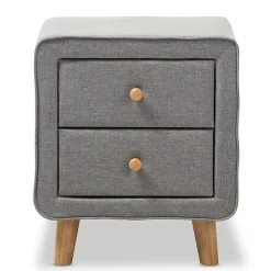 Storage Cabinets*Baxton Studio Jonesy 23" High Nightstand, Gray (2633-7288-STPL)