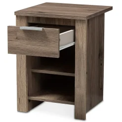 Storage Cabinets*Baxton Studio Laverne 21.65" High 2-Shelf Nightstand, Oak Brown (146-8295-HiT)