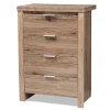 Storage Cabinets*Baxton Studio Laverne 38.19" High 4-Drawer Chest, Oak Brown (146-8296-HiT)