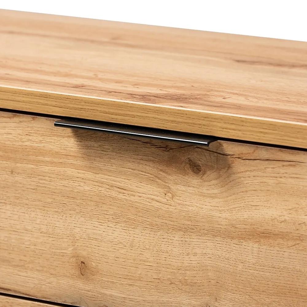 Storage Cabinets*Baxton Studio Reid 38.98" High 4-Drawer Dresser, Oak and Black (162-10296-HiT)