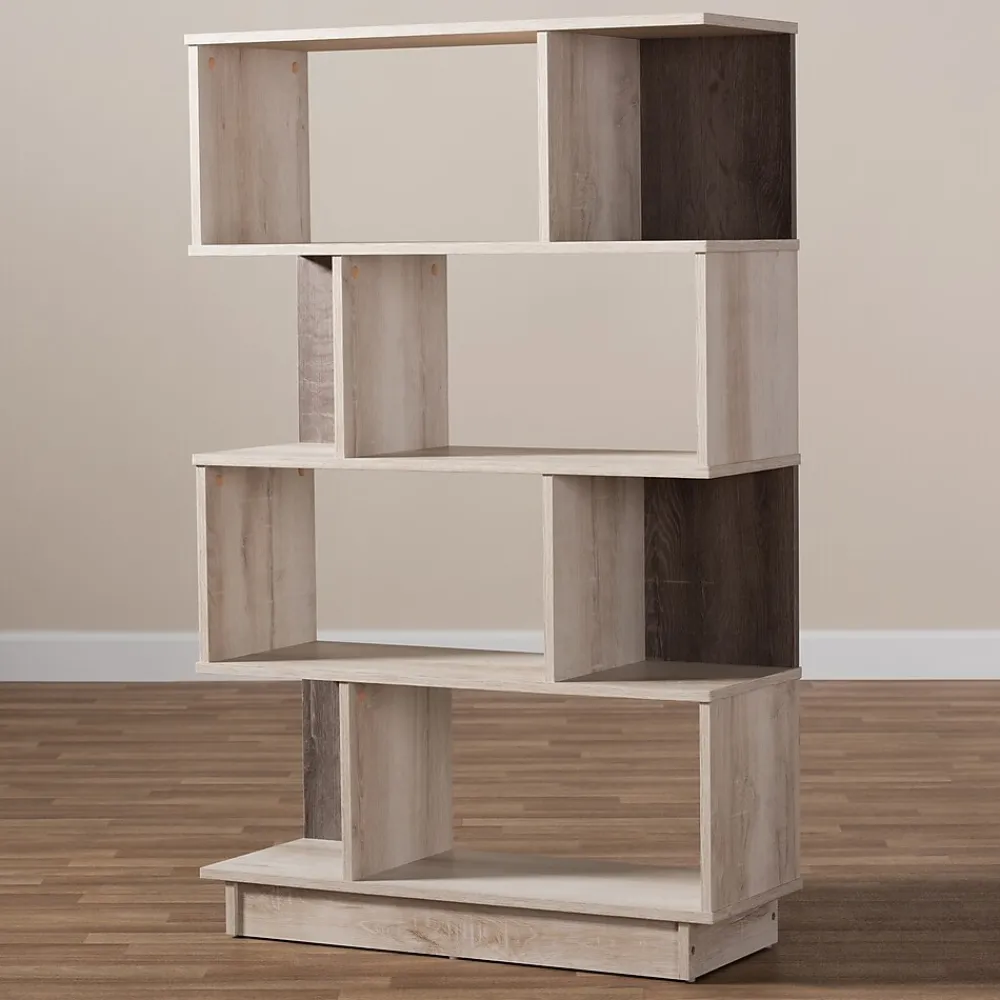 Bookcases*Baxton Studio Teagan 50" H Bookcase, Oak Brown (146-8300-HiT)