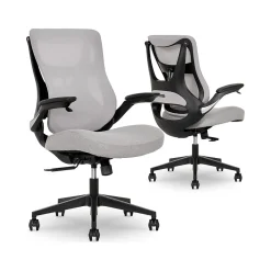 Ergonomic Chairs*Beautyrest ErgoMax Ergonomic Mesh/Fabric Swivel Task Chair, (60078-Gry) Gray