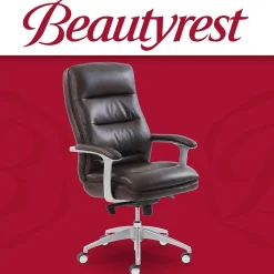 Ergonomic Chairs*Beautyrest Platinum Sofil Bonded Leather Executive Chair, (49404BR) Brown