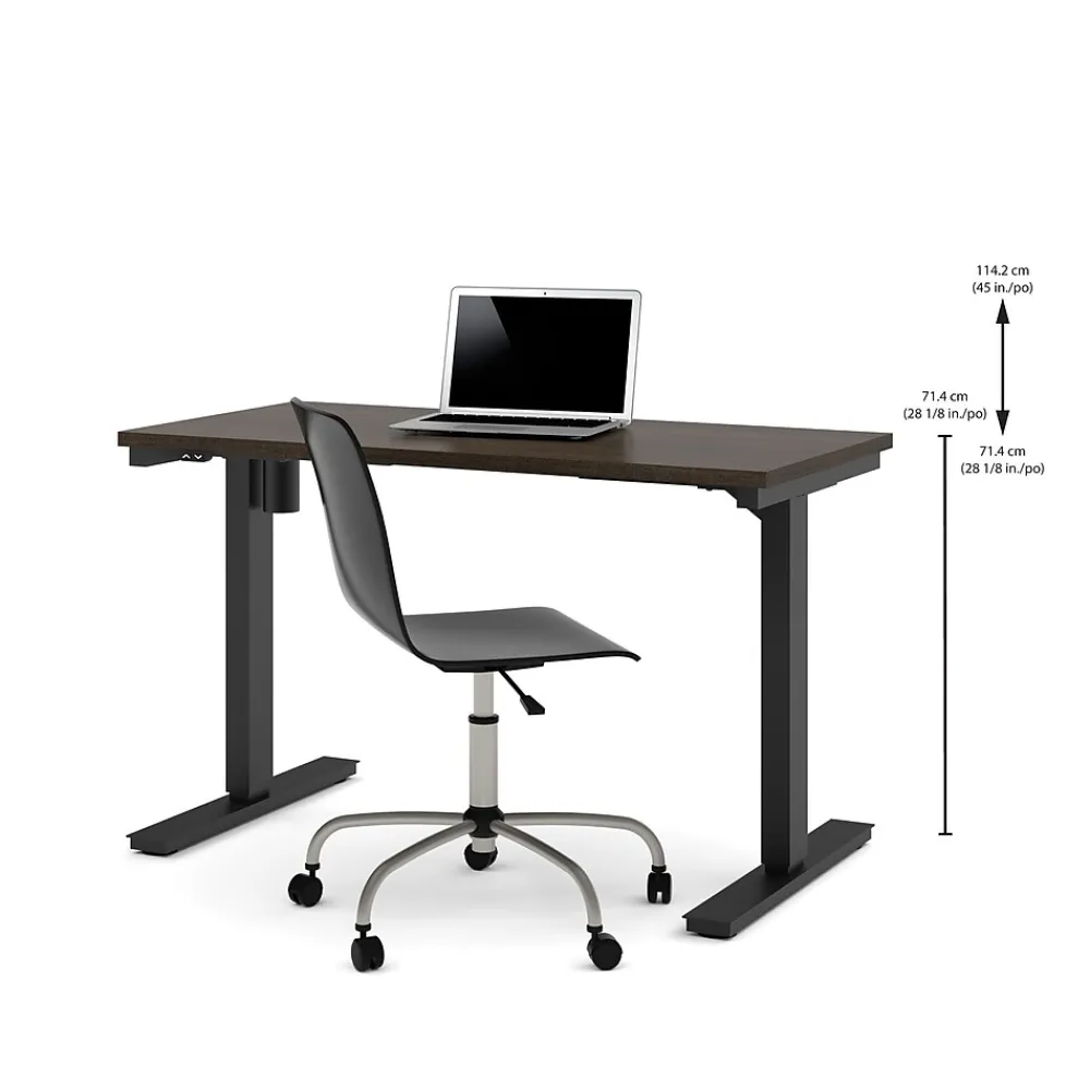Standing Desks*bestar 28 - 45'' Electric Height Adjustable Table, Dark Chocolate (65857-79)