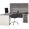 L-Desks*bestar Connexion 71" L-Shaped Desk, Slate/Sandstone (93859-59)