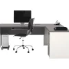 L-Desks*bestar Connexion 71" L-Shaped Desk, Slate/Sandstone (93880-59)