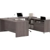 Office Desks*bestar Pro-Linea U-Desk, Bark Grey (120861-47)