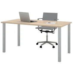 Office Desks*bestar Rectangular Activity Table, 60" x 30", Northen Maple (65865-38)