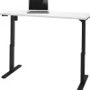 Standing Desks*bestar Universel 60"W Electric Height Adjustable Desk, White (65867-17)