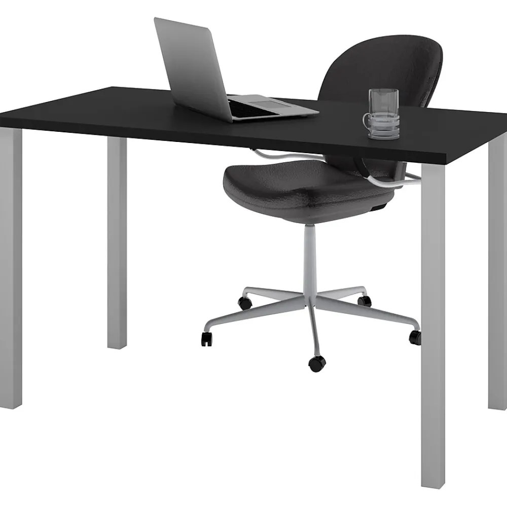 Office Desks*bestar 48"W Table Desk, Black (65855-18)