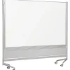 Dry Erase*Best-Rite D.O.C. Porcelain Mobile Dry-Erase Whiteboard, Anodized Aluminum Frame, 6' x 6' (661AG-DD)