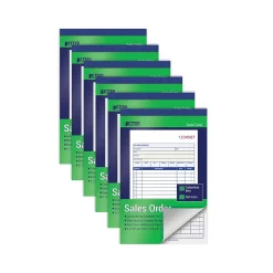Business Forms*Better Office 2-Part Carbonless Sales Order Book, 5.44" x 8.44", 50 Sets/Book, 6 Books/Pack (66106-6PK)