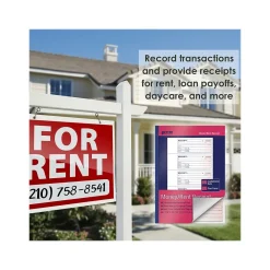 Business Forms*Better Office 2-Part Carbonless Money/Rent Receipt Book, 7.63