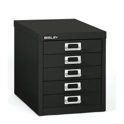 File Cabinets*Bisley ® 5-Drawer Steel Desktop Multidrawer Storage Cabinet, Black (MD5-BK)