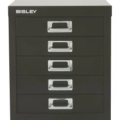 File Cabinets*Bisley ® 5-Drawer Steel Desktop Multidrawer Storage Cabinet, Black (MD5-BK)