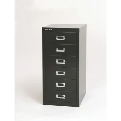 File Cabinets*Bisley ® 6-Drawer Steel Vertical File Cabinet, Black, Letter/A4 (MD6-BK)