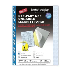 Security & Carbon*Blanks USA Kan't Kopy 8.5" x 11" Carbonless Security Paper, 20 lbs., Blue, 250 Sheets/Pack (KC22A1VBL)