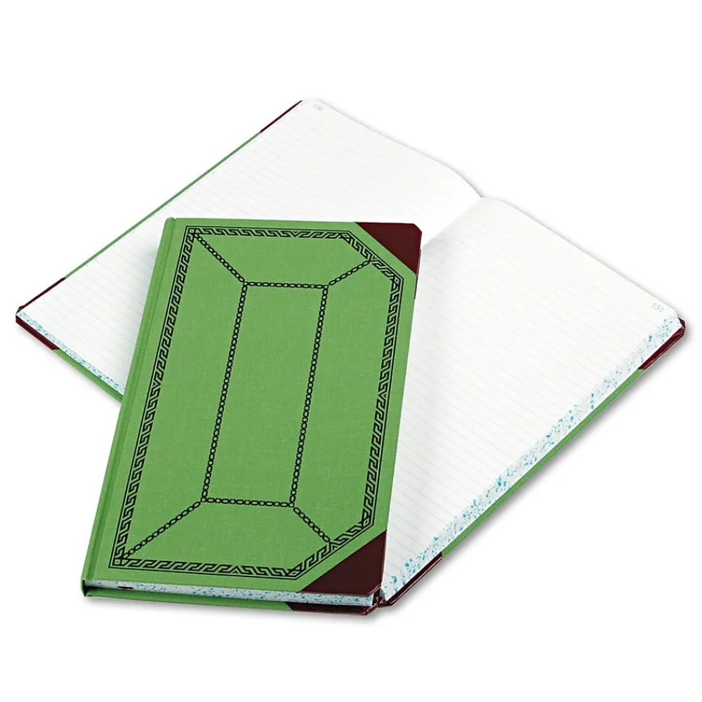 Accounting & Record Journals*Esselte Boorum & Pease Record Book, 7 5/8" x 12 1/2", Green, 150 Sheets/Book (67 1/8-300-R)